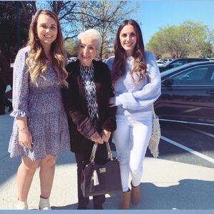 Knit peony/ periwinkle  chunky sweater